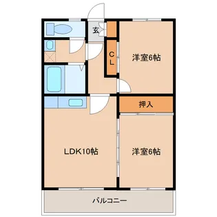 ベルメゾン【3階】の間取り