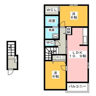 レジデンス ベル【2階】の間取り