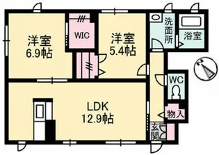 シャーメゾン矢野南【1階】の間取り