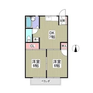 ハイビレッヂ篠崎【1階】の間取り