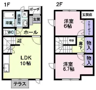 ハピネスヴィレッヂCの間取り
