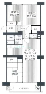 西船橋ハイム2号棟【11階】の間取り
