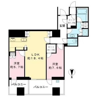 三田ガーデンヒルズ パークマンション棟【4階】の間取り