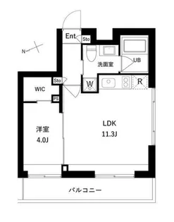 エスセナーリオ高輪【2階】の間取り