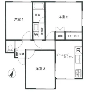 ボヌール与野本町【1階】の間取り