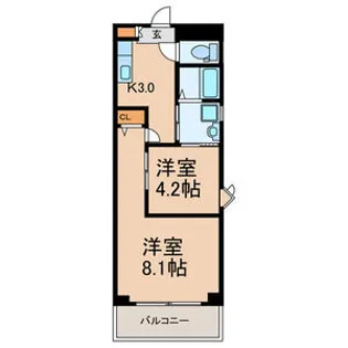 サングリーン新宿【3階】の間取り