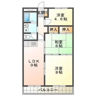 エクスクリエ桜橋【2階】の間取り