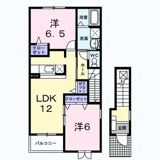 ウィスティリア III【2階】の間取り