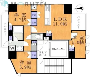 小松マンション【8階】の間取り