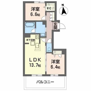シャーメゾン西岐阜アバンセ【1階】の間取り