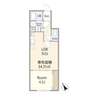 エテルノヴァローレ一之江【1階】の間取り