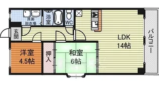 レィディエンス高石【6階】の間取り