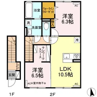 ルミエールすみれ【2階】の間取り