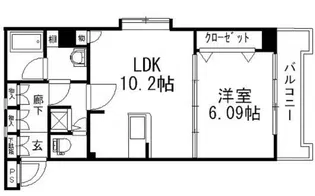 リベラいわき【8階】の間取り