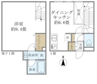 LEGALAND中野坂上【1階】の間取り