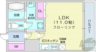 デュオ ヴェール【6階】の間取り