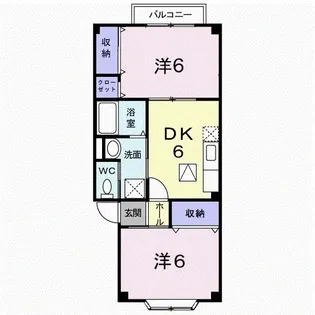 ハッピーフィールド さくら館【1階】の間取り