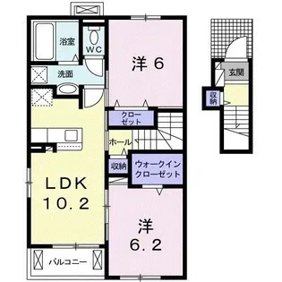 プレジールII【2階】の間取り