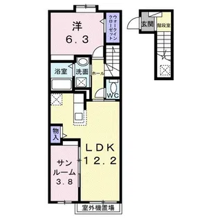 園部アパート【2階】の間取り