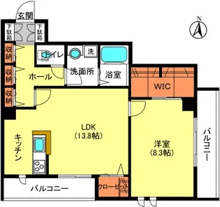 ESPRIT幸町【3階】の間取り
