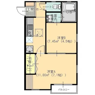 ウエストフィールドビレッジ【2階】の間取り