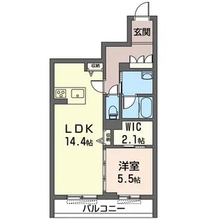 ウェストラヴィーヌ【1階】の間取り