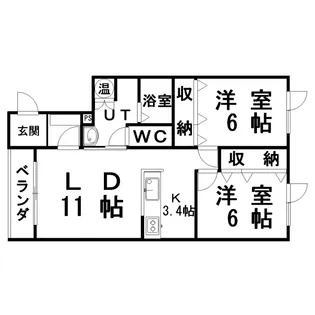 ファミーユH2【2階】の間取り