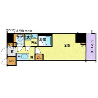 ZOOM川崎Second【4階】の間取り