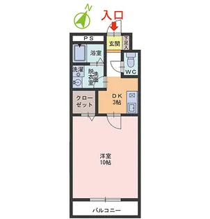 カーラNTS A棟【1階】の間取り