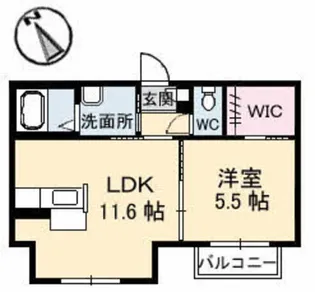 シャーメゾンひらいA棟【2階】の間取り