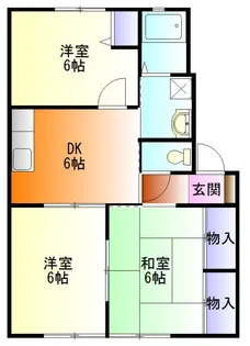 オーシャンヒルズE【2階】の間取り