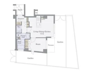 東京都品川区南大井1【マンション】の間取り