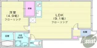 モンマルトル【1階】の間取り