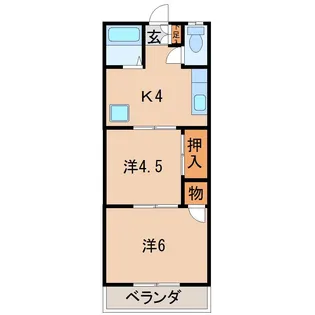 三瓶アパート【2階】の間取り
