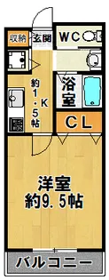杭瀬本町1丁目マンション【3階】の間取り