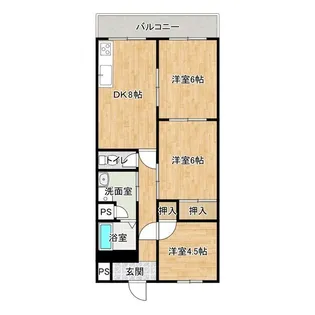 プレアール白水【3階】の間取り