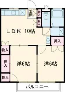 ハッピーハイツ【2階】の間取り