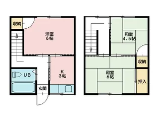 秋田県秋田市新屋比内町【一戸建】の間取り