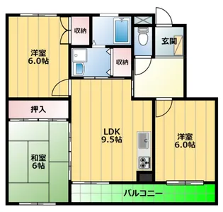 エバーグリーン【2階】の間取り