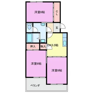 ホワイトピア江島台【4階】の間取り