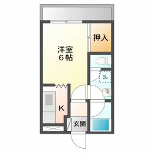 岡山県津山市山北【アパート】の間取り