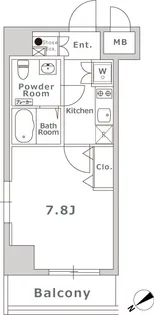 エスリード芝浦ベイサイド【7階】の間取り