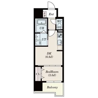 S-RESIDENCE六ツ門abreastII【2階】の間取り