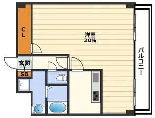 1Kの間取り画像