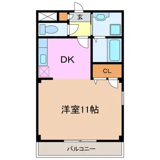 エステート竹の山【1階】の間取り