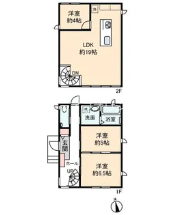 神奈川県高座郡寒川町一之宮1【一戸建】の間取り