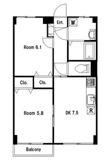 ガーデン桜坂【4階】の間取り