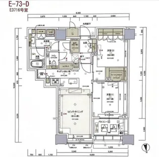 白金ザ スカイ EAST【37階】の間取り