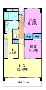 三向ハイツ元今泉【11階】の間取り