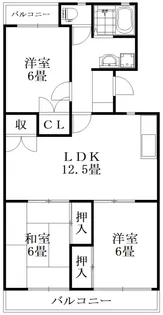 ローレルハイツ中村【4階】の間取り